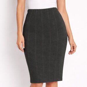 Emporio Armani Pencil Mid Ribbed Stretch Skirt Size 8